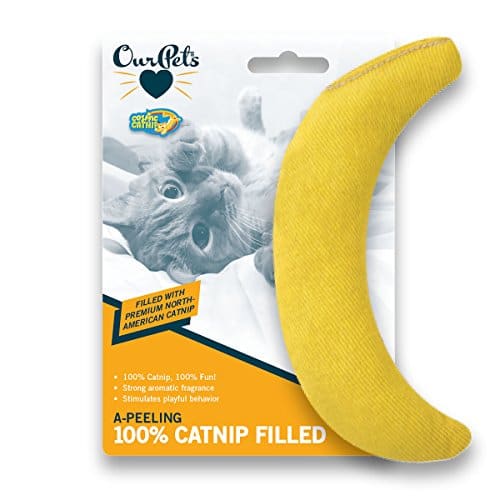 FREE SHIPPING IN THE USA COSMIC OURPETS 100% CATNIP FILLED BANANA CAT TOY 