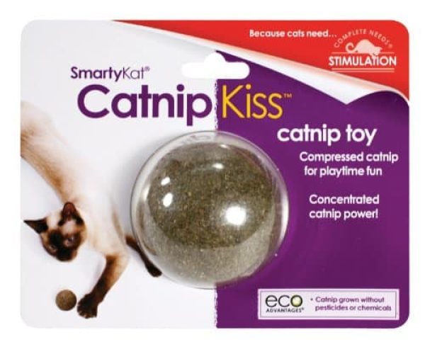 SmartyKat Catnip Kiss Compressed Catnip Ball Toy - Natural, One